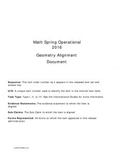 HS Geometry 2016 - Alignment Document - New Meridian